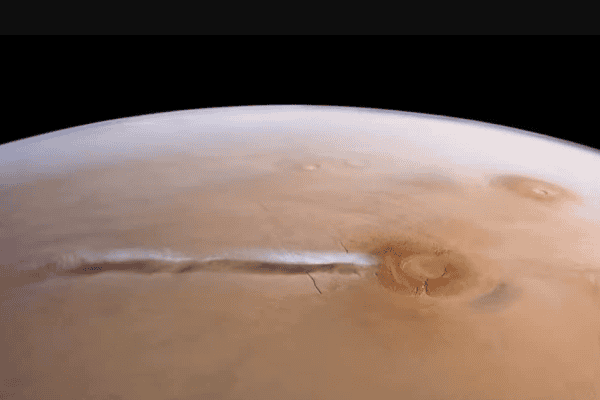 Nuvem gigantesca em Marte intriga cientistas e pode revelar um fenômeno nunca observado em outro planeta